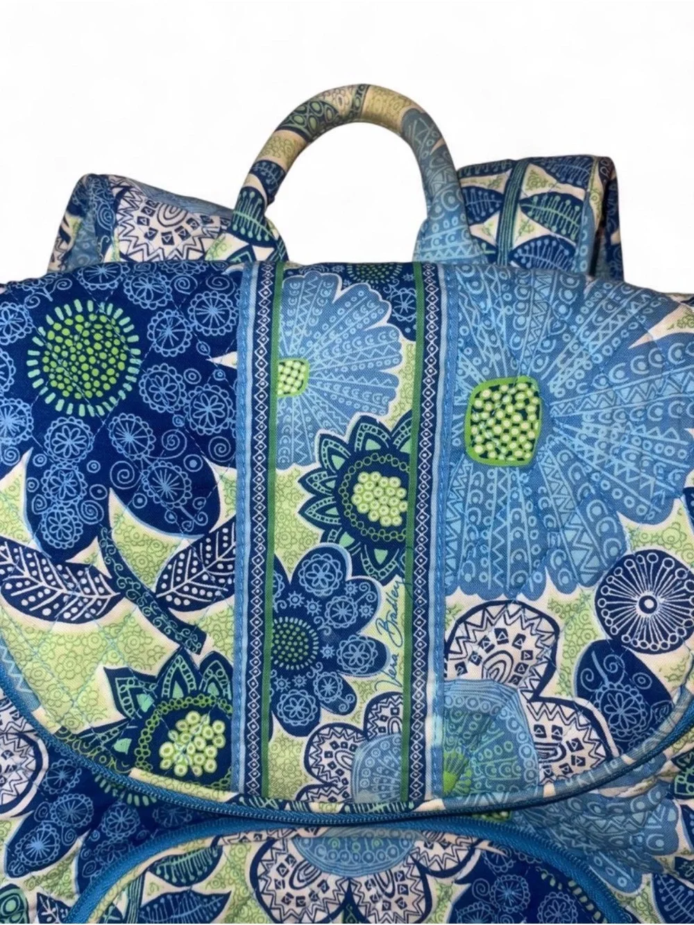 Vera Bradley Blue Floral Quilted Backpack